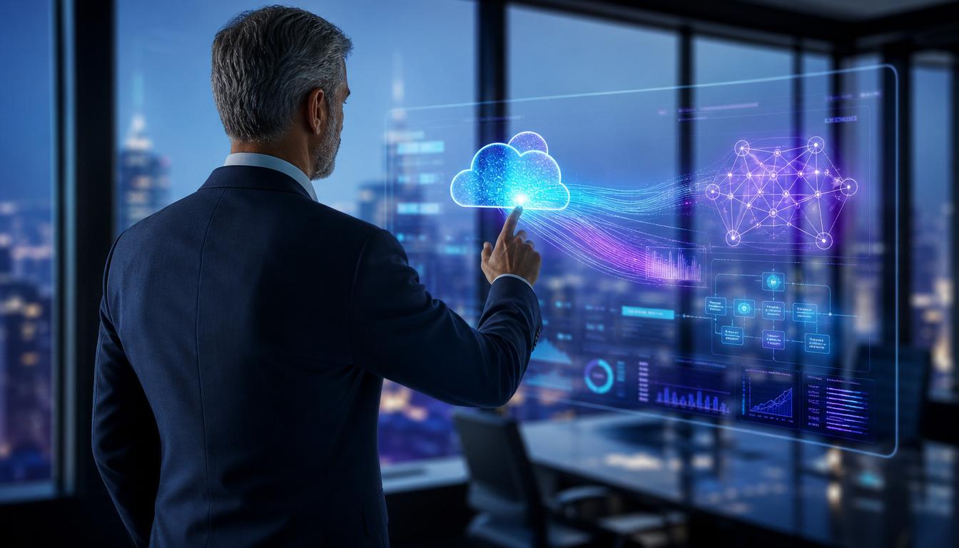 Technology strategist reviewing enterprise data and AI insights
